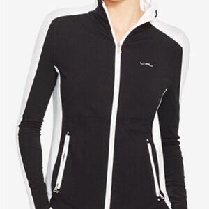 Lauren Active By Ralph Lauren Black and White Track Jacket
